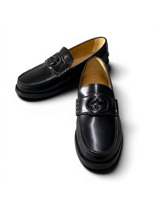 Gucci Interlocking GG Logo Loafers Shoes Dress Leather main image 7